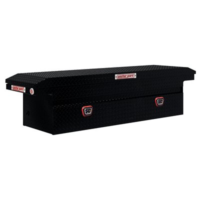 WEATHER GUARD ALUMINUM SADDLE BOX LOW PROFILE BLACK