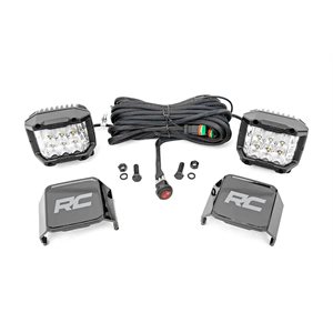 RC SQUARE 3" WIDE ANGLE LED (PAIR)